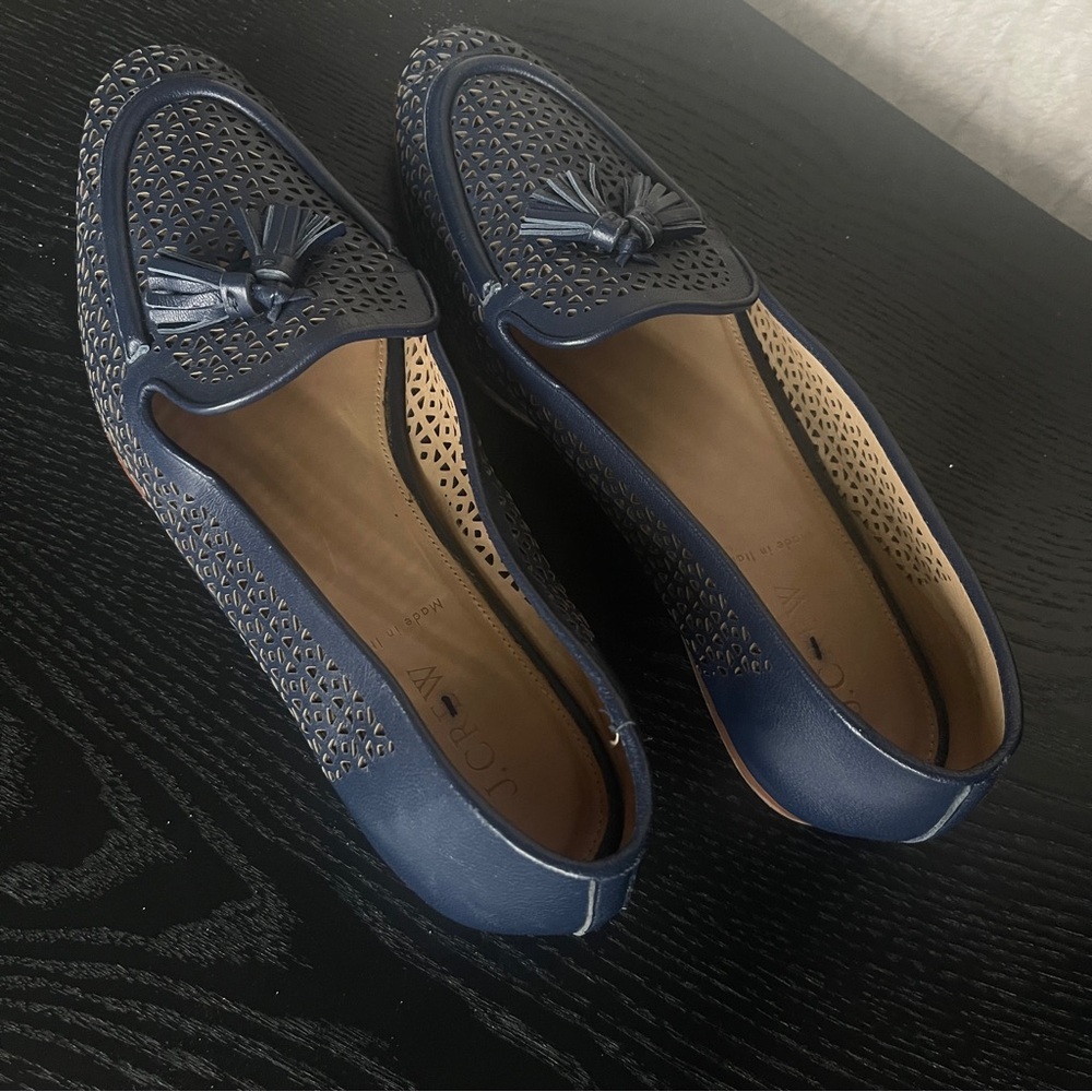 J. CREW Biella tassel perforated loafers